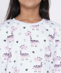 Berrytree Organic Cotton Night Suit Girls-Pink Giraffe