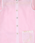 Bubble Pink Kurta Pyjama With Pee A Boo Bandi