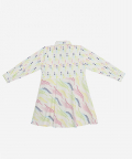 Bookworm Shirt Dress Multi-Coloured Polka And Waves