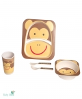 Monkey Cream Bamboo Fiber Dinner Set