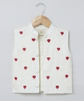 Heart Or Love Shape Beaded Embroidery Kurta Pyjama & Jacket