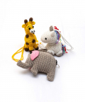 Stroller Pram Bassinet Crib Baby Gym Hanging Toys-Crochet Animal