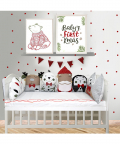Baby`s First Xmas Cot Bumper Set