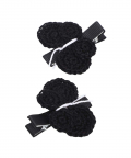 This And That By Vedika Handcrochet Circular Butterfly Alligator Clips-Black
