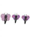 This And That By Vedika Handcrochet Circular Butterfly Snap Clip-Set Of 3 Lavender