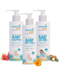 Baby Skincare Essential Bundle With Body Wash(250ml), Tear-Free Baby Shampoo(250ml) & Baby Body Lotion(250ml)