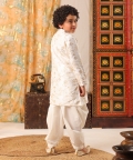 Boy Sherwani Kurta Set-White