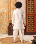 Boy Sherwani Kurta Set-White
