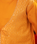 Boy Kurta And Dhoti Set-Mustard Yellow
