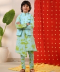 Floral Kaftan With Embroidered Pants 