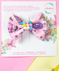 Bubblegum Print Bow Hairclips 