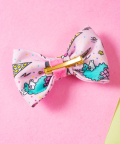Bubblegum Print Bow Hairclips 
