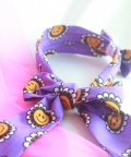 Purple Tiedown Cotton Hairband with Google eyes and Emojis