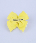 Yellow Beaded Bow Hairclip For Girls