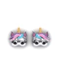 Cutesy Colorful Unicorn Earrings In 14 Kt Gold