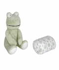 Baby Moo Frog Green Star Toy Blanket