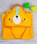 Baby Moo Lion Yellow Animal Hooded Towel
