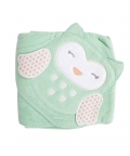 Owl Green Hooded Towel