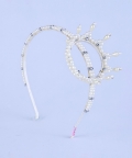 Ivory Beaded Crown Hairband For Girls