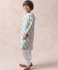 Cotton Silk Geometric Print Kurta With Pyjama