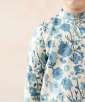 Blue Ivy Tussar Silk Kurta With Pyjama