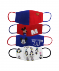 Color Block Mask & Personalised Initial Mickey Mouse Mask - Blue - Set of 2