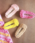 Handmade Crochet Set of 4 Hairclips