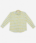 Classique Shirt Blue Dots And Yellow Stripes