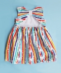Colourful Stripes Backless Dress