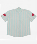 Classique Shirt Mint Green And White Stripes