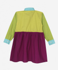 Candy Swirl Shirt Dress Colour Block With Rainbow Accent
