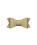 Leatherette Gold Bow Alligator Clip