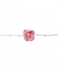 This And That By Vedika Hand Crocheted Cute Flower Rakhi For Kids And Adults-Pink