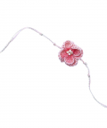 This And That By Vedika Hand Crocheted Cute Flower Rakhi For Kids And Adults-Pink