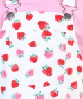 Strawberry Co-Ord Pinafore Aline Dress With T Shirt & Cap