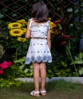 Shifali Blue Crop Top and Skirt  Set