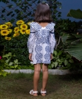 Shifali Blue Floral Embroidery Dress
