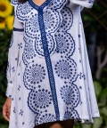 Shifali Blue Floral Embroidery Dress