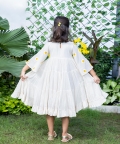 Sunflower Embroidery Tiered Dress 
