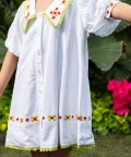 Chelsea Floral Embroidery White Dress