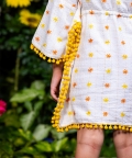 Floral Embroidery Kaftan Dress