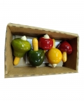 Fruit & Vegetablespinningtops Asstd Set Of 5 Toy