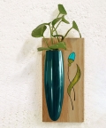 Rithu - Wooden Home Decor Mini Wall Hanging Planter (Blue)