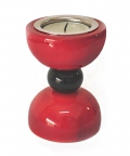 Vibha Hour Glass Candle Holder Red