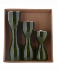 Trinity Candle Holders Set Of 3 - Green