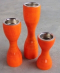 Trinity Candle Holders Set Of 3 - Orange