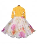 Yellow Knotted Top with Lehenga