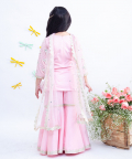 Pink Gota Embroidery Kurti With Sharara