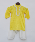 Yellow Kurta With Dori Work And Salwar