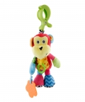 Baby Moo Monkey Red Pulling Toy With Teether
